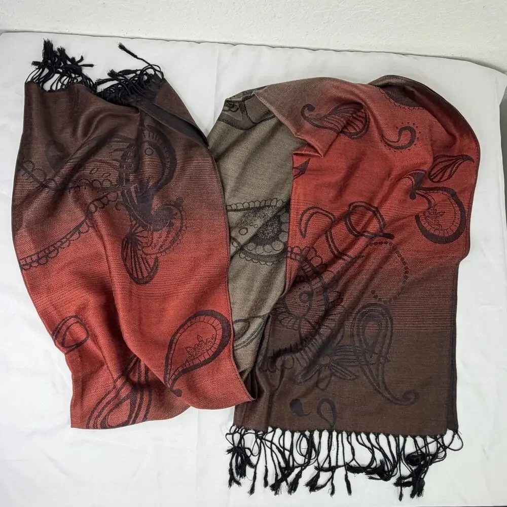 G&K Group SRL Italian Paisley Rectangular Scarf, classic, elegant, travel, chic